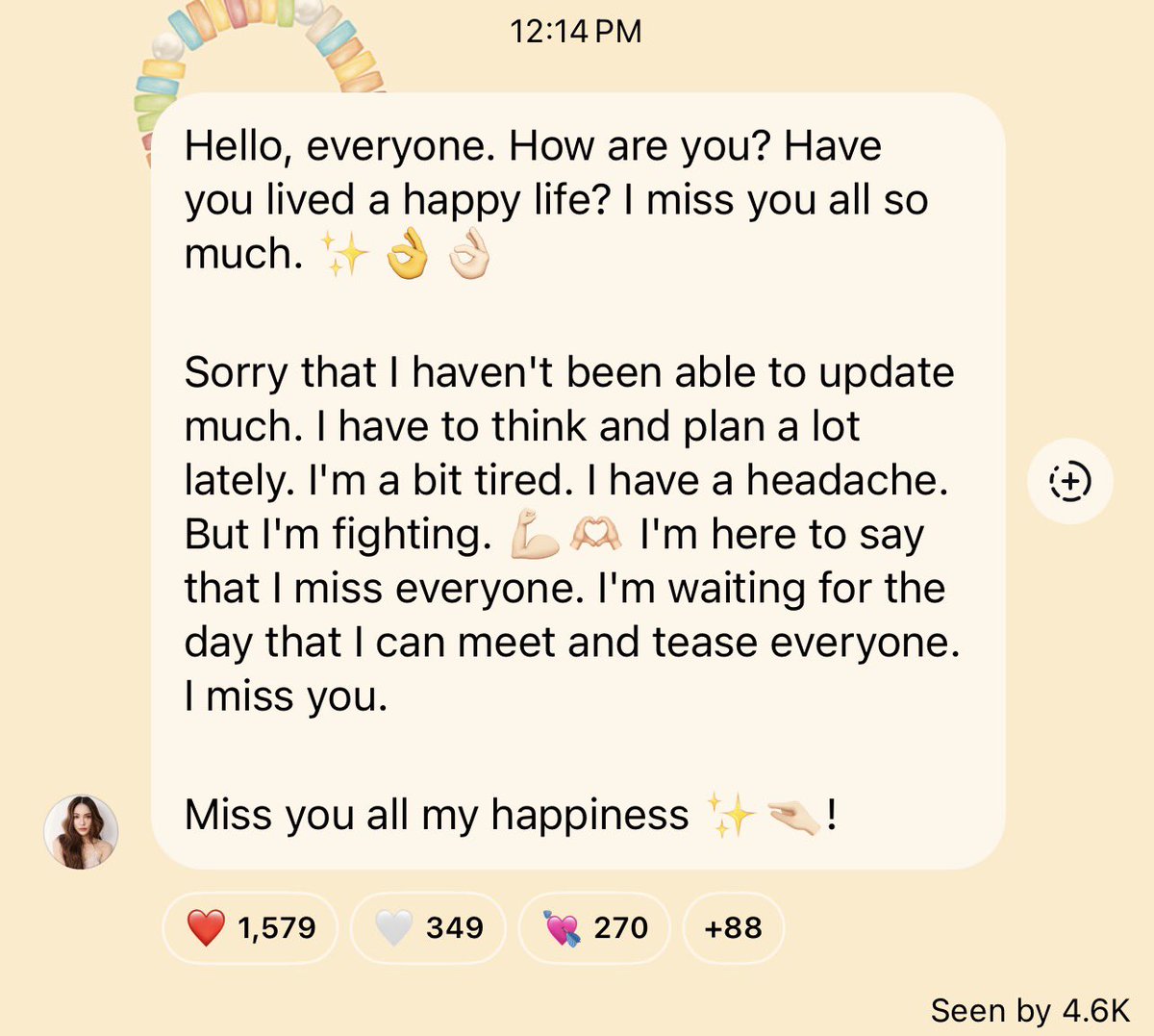 sunflower___25's tweet photo. I hope you don't put too much pressure on yourself my love.. take time and don't forget to rest☺️ whatever that is, smileys will always support you in everything💖 We miss you so much

@itscharlotty https://t.co/2jyFgd6bFj