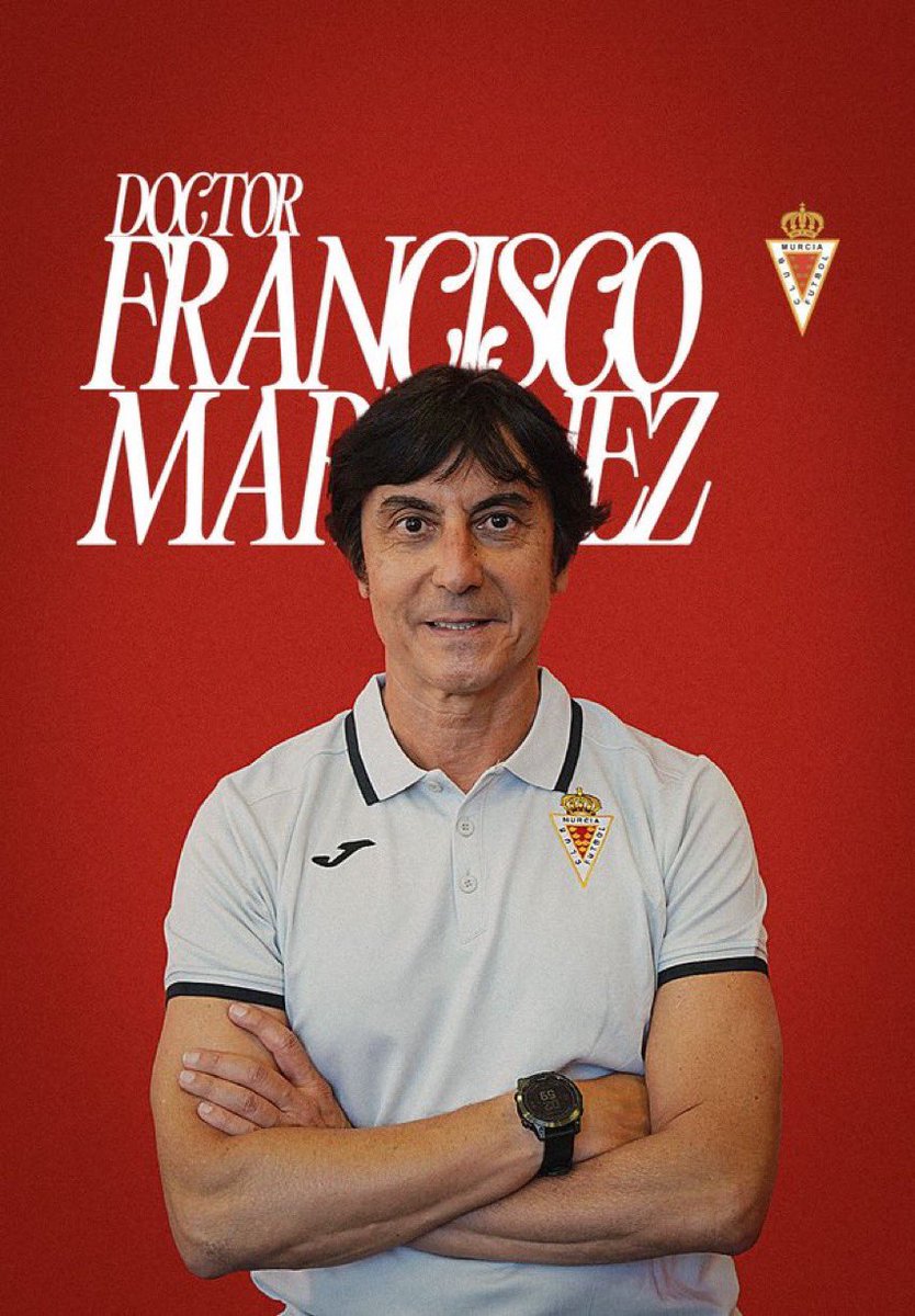 FanRealMurcia's tweet photo. 🩺Paco Martínez vuelve al club.

👉El que fuera médico del club durante muchos años vuelve para intentar solventar el problema de las lesiones.

¡Garantía máxima! https://t.co/TkxcRwsL12
