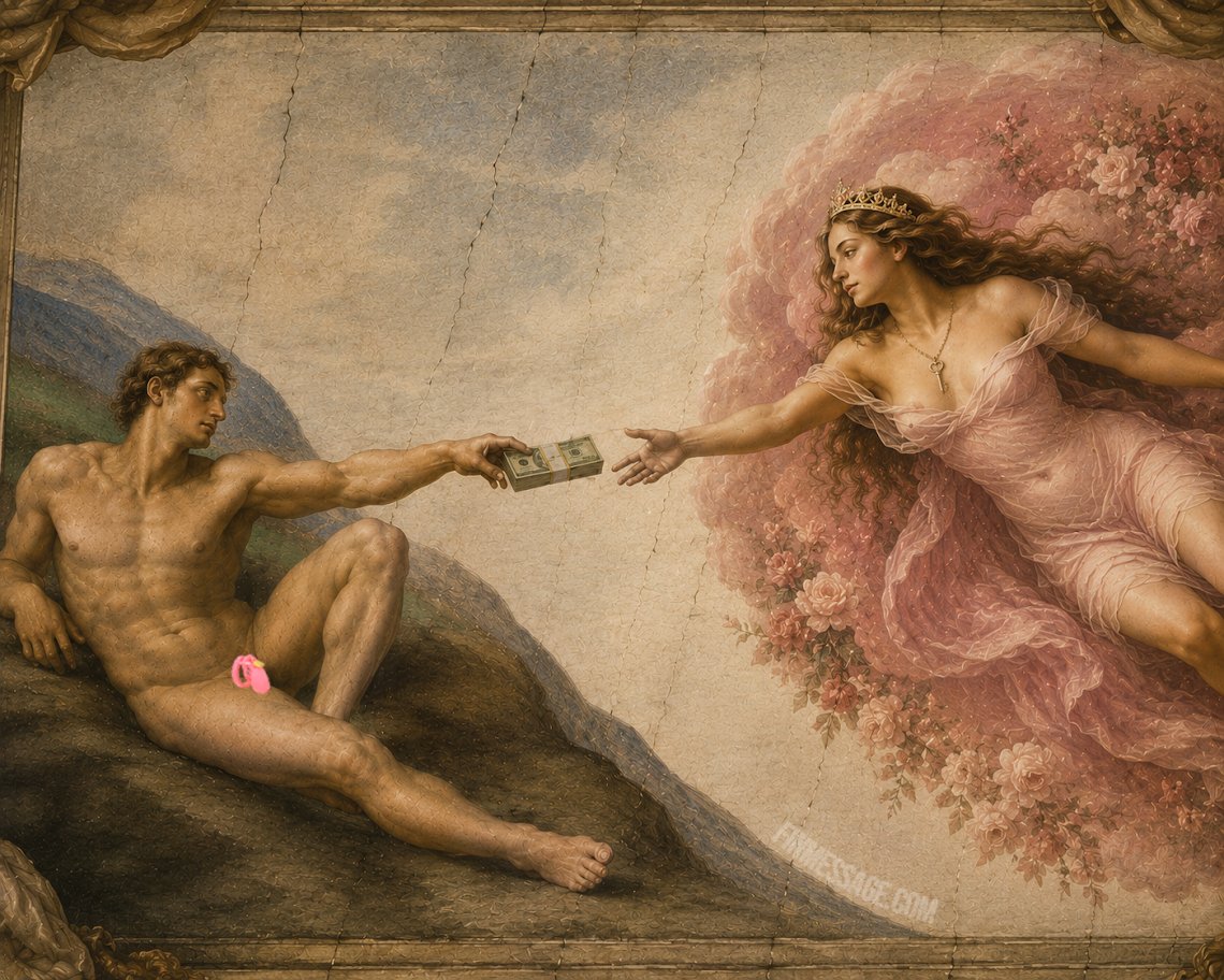FINmessage's tweet photo. sistine chapel: findom edition✨ https://t.co/dX9IZwbzK7