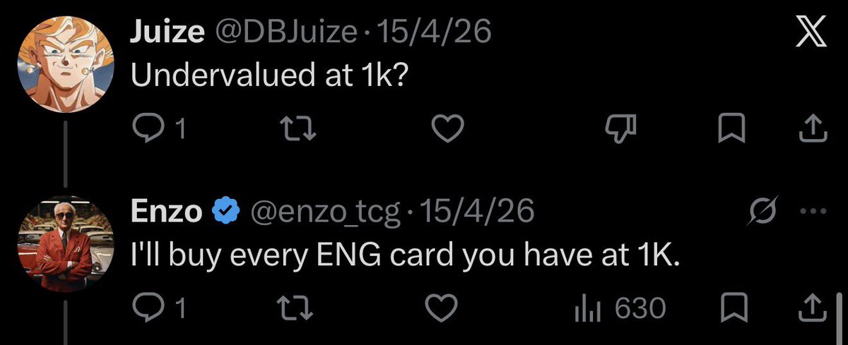 enzo_tcg's tweet photo. 3 months later. Aged like fine wine 🍷

1K > 10K https://t.co/w1kVzdca9y