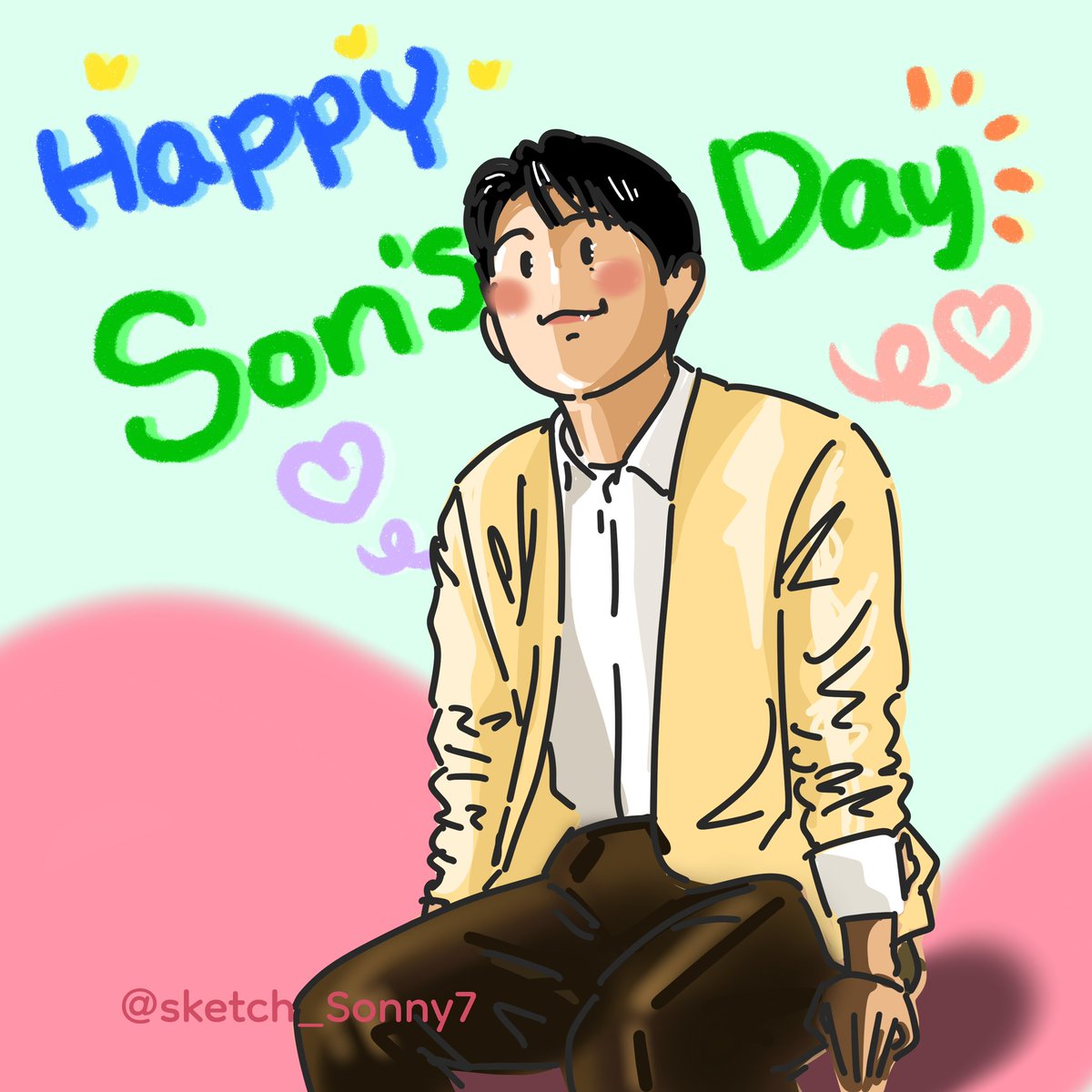 sketch_Sonny7's tweet photo. 손흥민 생일 축하해 😘 https://t.co/brFOLoqo3O