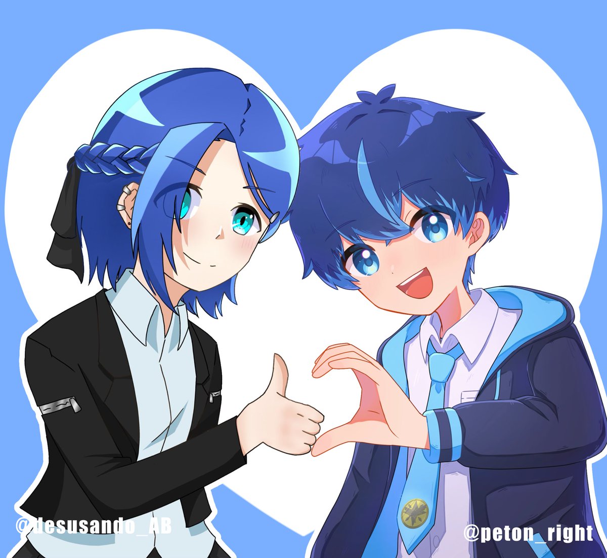 Peton_right's tweet photo. ヴィオレ(@desusando_AB )と👍🫶合作‼️
めっちゃかわいいよね⁉️⁉️⁉️🤩🤩 https://t.co/W17xmGKN0w