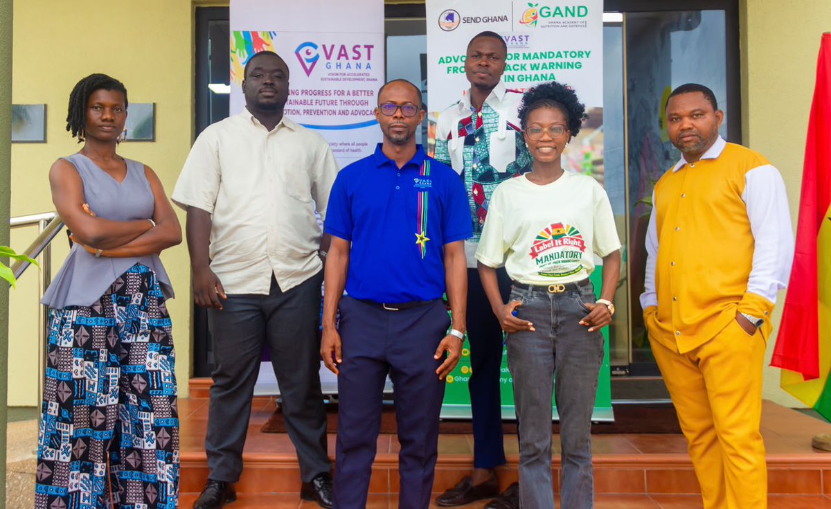 vastghana's tweet photo. VAST Ghana, alongside @SEND_GHANA and the @OfficialGAND, convened the Food Policy Coalition Kick-off Meeting on 2nd-3rd July, 2026, bringing together identified civil society organisations to build a coordinated platform for food policy advocacy in Ghana.

The meeting reviewed Ghana's current food policy environment, spanning nutrition, health, food systems, consumer protection, and agriculture, and identified priority issues for collective civil society action. 

Participants also developed a shared vision and strategic focus for the Coalition, agreed on a roadmap for its operationalisation, and reviewed draft advocacy and communications strategies to guide the FOPWL campaign going forward.

By strengthening collaboration, promoting transparency, and protecting public health policymaking from undue industry influence, the Food Policy Coalition is building a shared platform to drive lasting public health policy that puts people's health first.