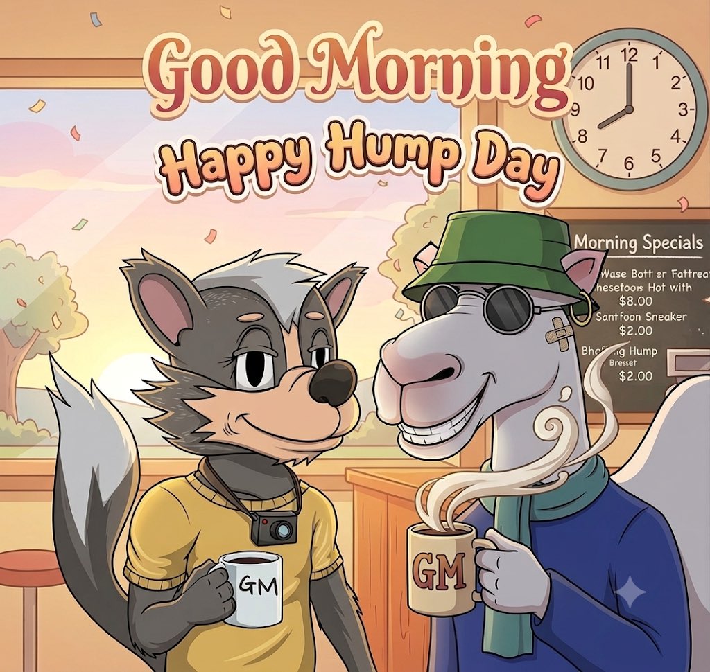 MuskersBB's tweet photo. Good Morning friends ☀️

Happy Wednesday ❤️

Have a great day legends ☕️🦨☕️🐪 https://t.co/bhgQd7TmZH