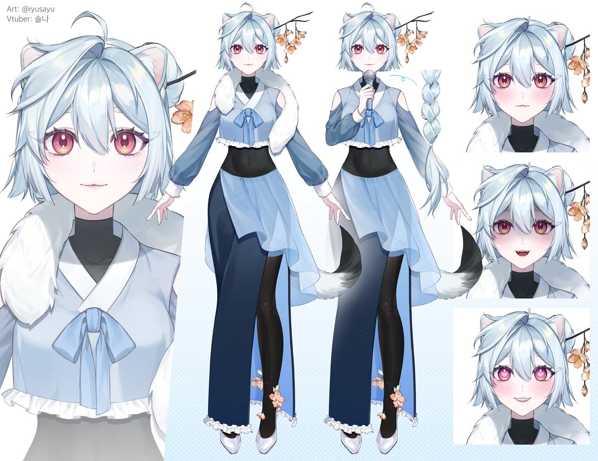 iyusayu's tweet photo. 【Work】 
솔나님(@ solna_0617)의 버츄얼 일러스트를 작업했습니다🤍

#vtuber #live2d #live2dcommission https://t.co/Pti6L8d38t