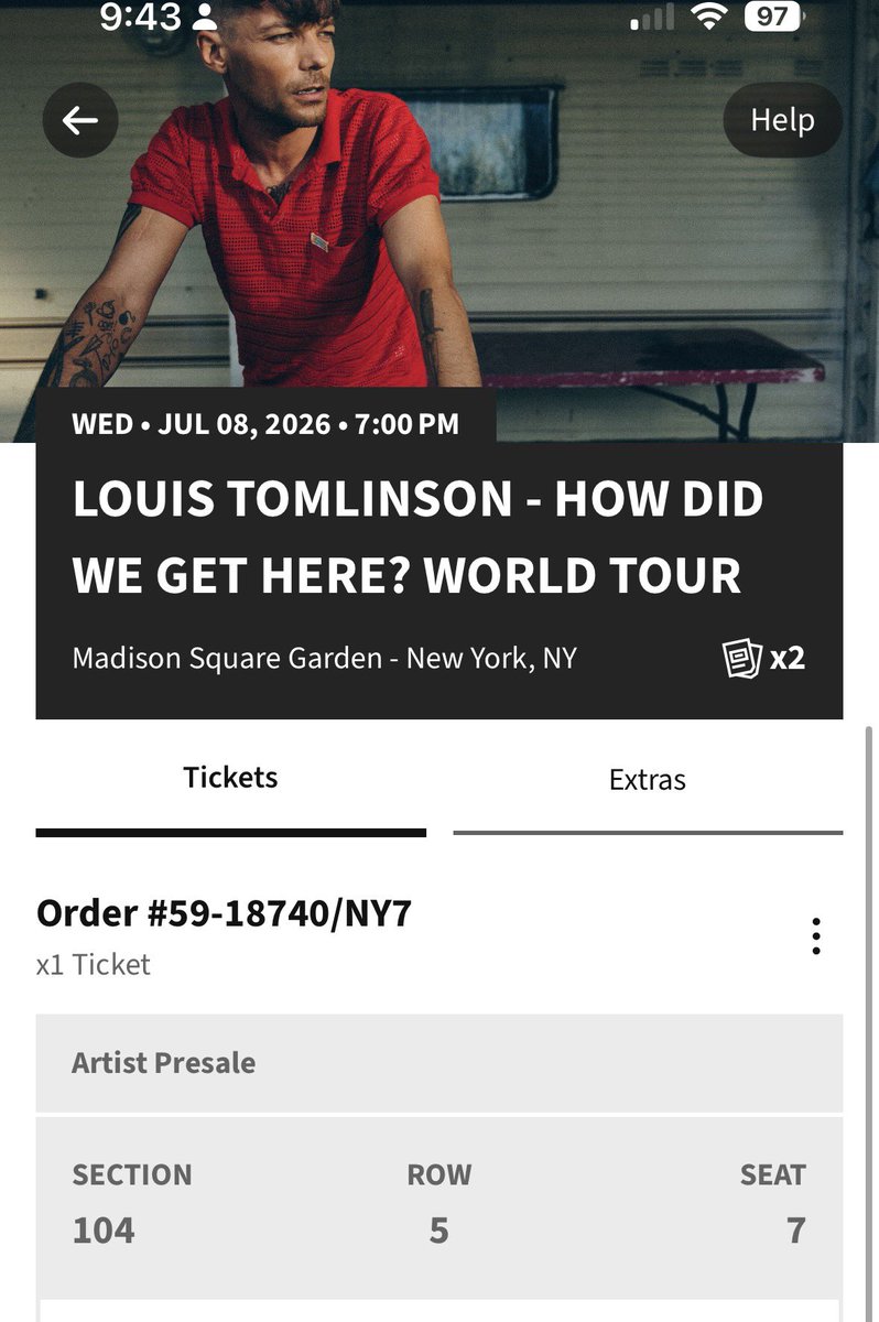 louaylor4ever's tweet photo. Selling 1 lowerbowl ticket for Louis meg today 7/8 for $100! willing to negotiate, pleasee dm if interested! 
🏷️#msg #louistomlinson #howdidwegethere https://t.co/kAiOFB0Nrn