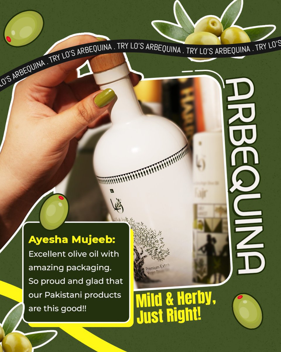 lo_olives's tweet photo. There's a reason LO's Arbequina is Pakistan's First-Ever Award-Winning Variety😋

Delicate, buttery, and beautifully smooth, it's won hearts across the country &amp; our customers' reviews say it all. 🤍

So, Have You Tried LO's Arbequina Yet?
#viral #reviews #LO #pakistán #trending https://t.co/YWpx2DDP9D