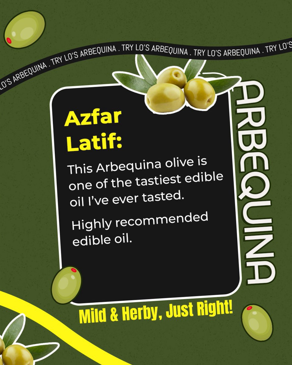 lo_olives's tweet photo. There's a reason LO's Arbequina is Pakistan's First-Ever Award-Winning Variety😋

Delicate, buttery, and beautifully smooth, it's won hearts across the country &amp; our customers' reviews say it all. 🤍

So, Have You Tried LO's Arbequina Yet?
#viral #reviews #LO #pakistán #trending https://t.co/YWpx2DDP9D