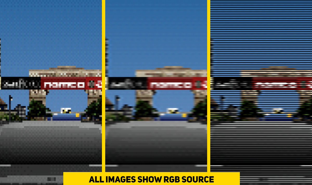WobblingP's tweet photo. With the new Retrotink 4K PRO feature we can "dial-in" horiz. blur to blend dithering without adding too much blur or rely on Composite. Ideally suited for finer dithering patterns to display transparency or blend color dithering. Enable scanlines and it looks even better! 🔥👀 https://t.co/AhXnIScyO2