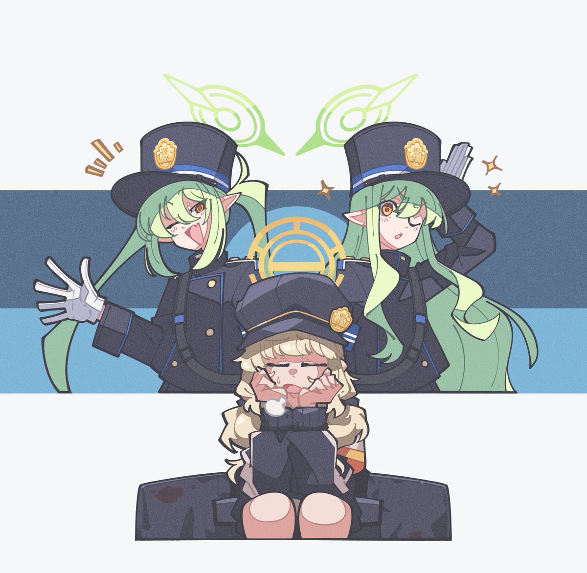 RT @toucho3691: 🚂#ブルアカ #BlueArhcive #内海アオバ #橘ヒカリ #橘