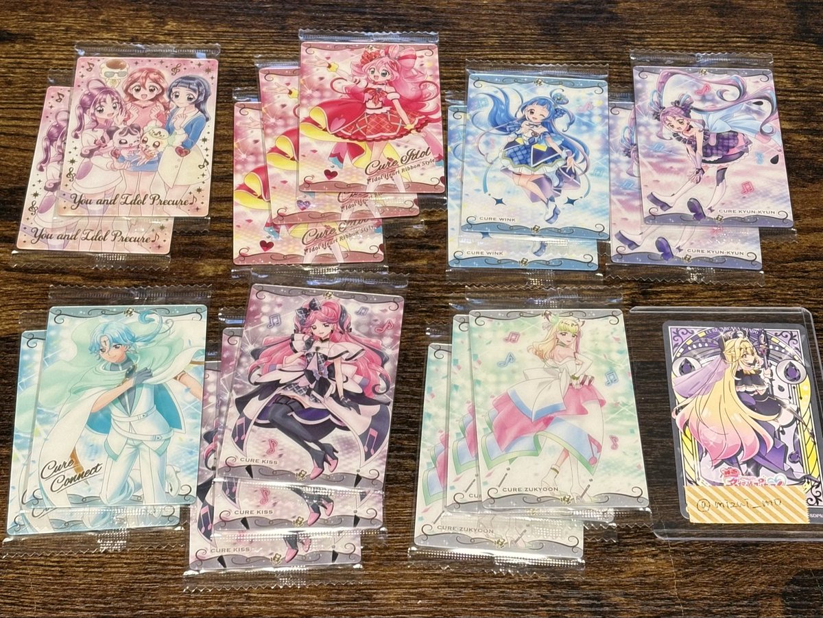 mizui_mo's tweet photo. 【交換】 プリキュア ウエハース 13

譲：1〜3枚目

求：4枚目HRアンサー、過去ウエハース　ピース、イース、異種アルカナシャドウ

HR，たんプリ以外→2枚〜150円(＋送料)でお譲り可
都内手渡しもしくはミニレターにて交換希望です。
お気軽にお声がけください！ https://t.co/l5pSb5TKdD