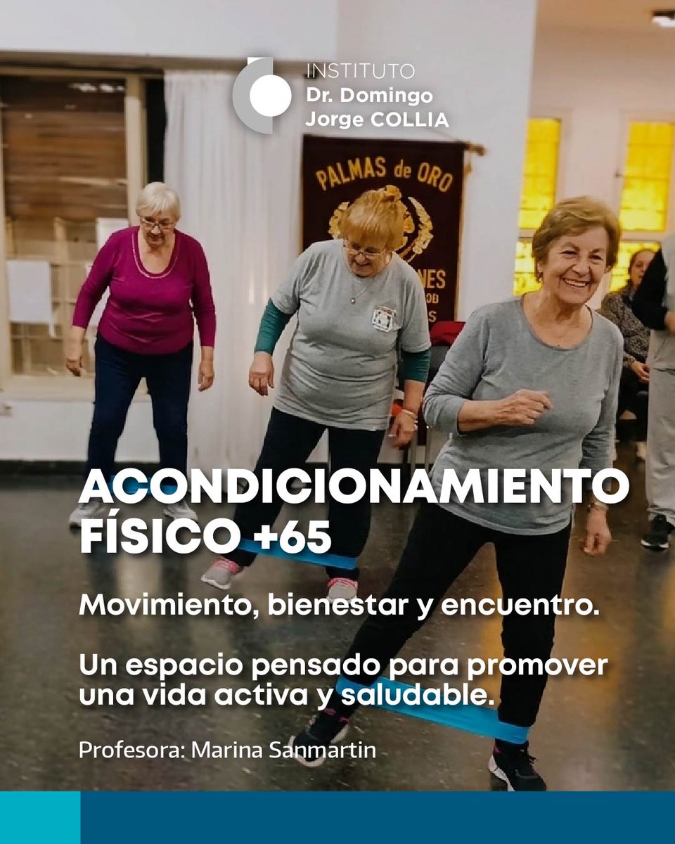 InstitutoCollia's tweet photo. Clases de Acondicionamiento Físico +65

Una propuesta para mejorar el movimiento, el equilibrio, la fuerza y el bienestar, a través de ejercicios adaptados.

📅 Lunes y miércoles | 9 hs
📍 Instituto Dr. Domingo Jorge Collia

¡Te esperamos!

#InstitutoCollia #Salud #AdultosMayores https://t.co/lk6d1iKtg7