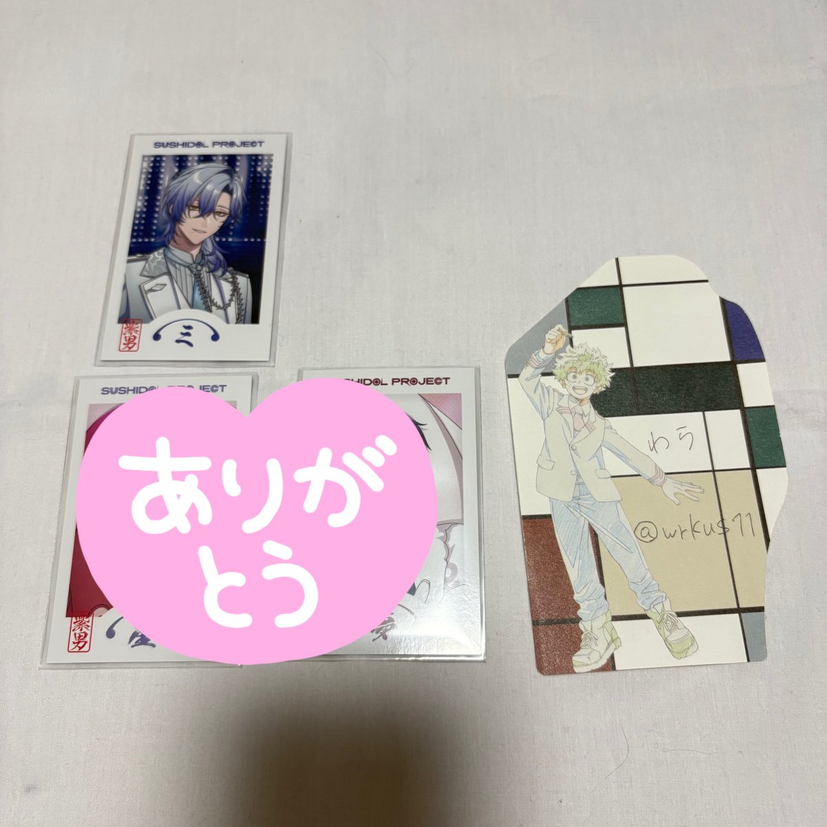 wrkus11's tweet photo. 【交換】にじさんじ 紫男 SUSHIDOL PROJECT ランダムフォト風カード

譲→画像1枚目
求→画像2枚目

郵送交換希望
検索からでもお気軽にお声がけください。 https://t.co/gSyOwe4Uxc