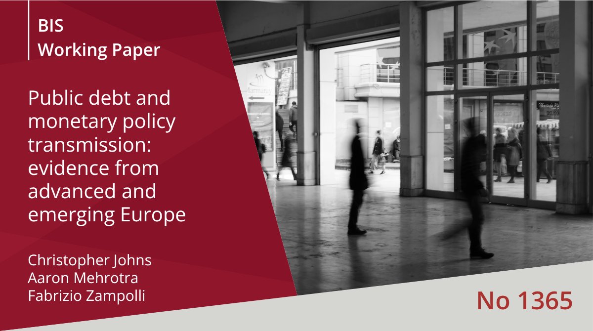BIS_org's tweet photo. Does public debt alter monetary policy transmission? Yes, and both the size and the maturity of debt matter. Our new BIS Working Paper https://t.co/xqMKatxaHR provides new evidence for Europe. #MonetaryPolicy #PublicDebt #FiscalPolicy #BIS https://t.co/FYO5pA8zbw