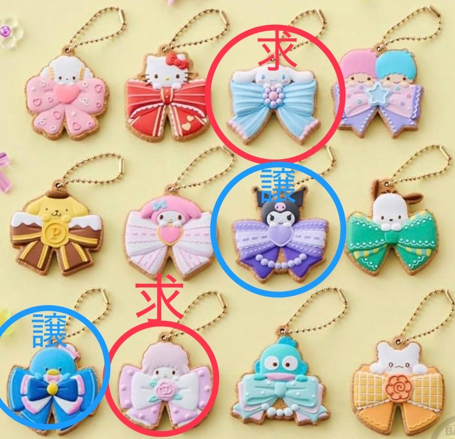 ototsin's tweet photo. 【交換\譲渡】 
SANRIO CHARACTERS クッキーチャームコット2

譲((クロミ、タキシードサム
求((ピアノ、シナモン　

ピアノちゃん優先
都内お手渡し優先、郵送も対応可能です。
検索からでもお声がけください。 https://t.co/zx8FrSkHOF