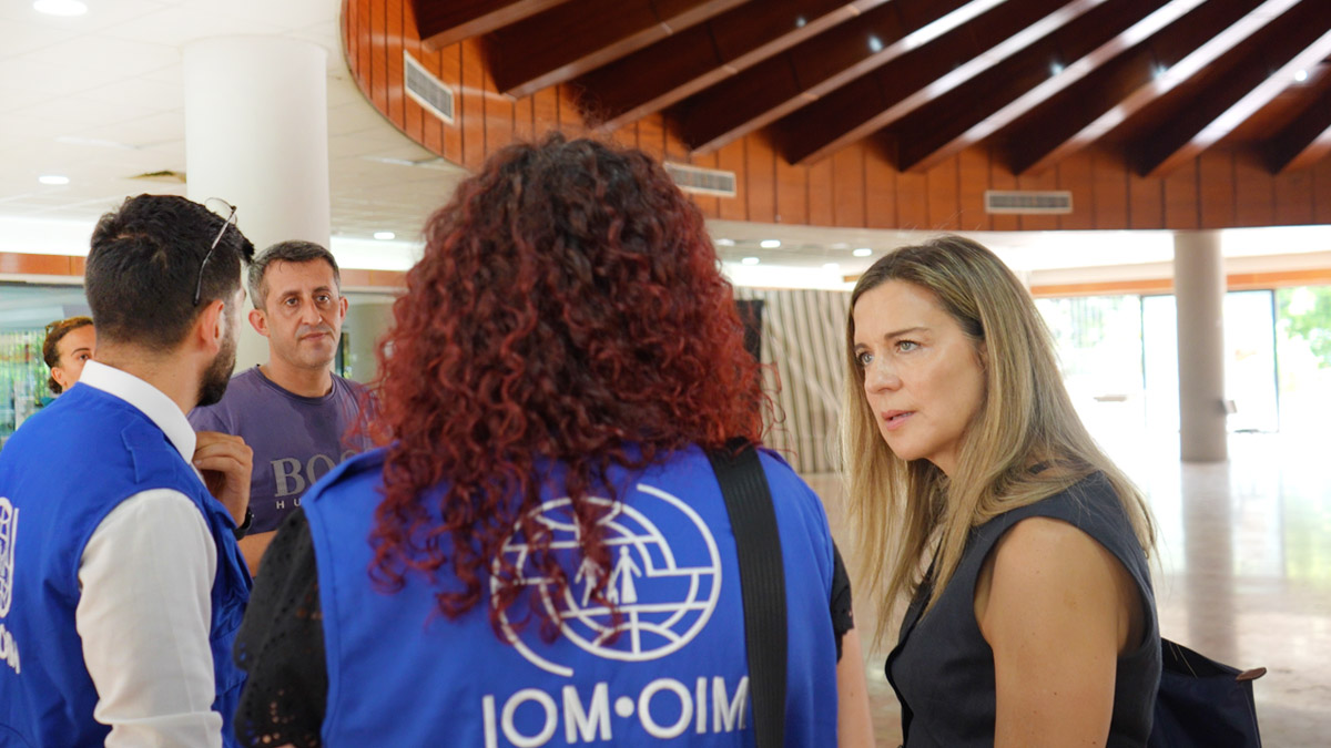IOMLebanon's tweet photo. During a field visit, Sara Price, Canada’s Head of Cooperation in Lebanon, witnessed upgrades to TVET facilities, improving conditions for displaced communities and fostering safer, more inclusive learning environments for students.
@CanadaLebanon  @DevCanada https://t.co/o1Ip04c6QT