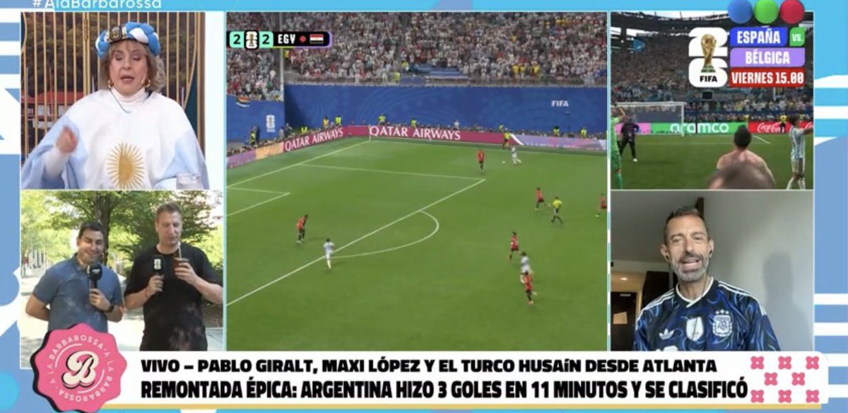 MoskitaMuertaOk's tweet photo. #RATING | EL DATO ✍️
@telefe sigue capitalizando el resultado del partido de Argentina. #ALaBarbarossa lidera ampliamente la mañana con pico de 6.6 puntos https://t.co/ZHcb01AC89