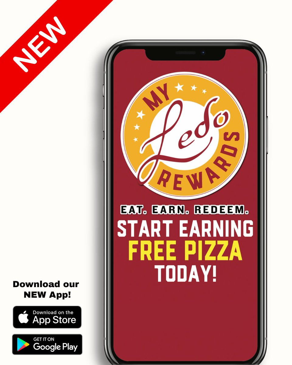 LedoPizza's tweet photo. ❗Your Ledo Pizza experience just got an upgrade!❗
Download our new app to get exclusive rewards, easier ordering, points on every purchase and so much more!
#ledopizza #maryland #newapp https://t.co/IK2Bf5cvv8