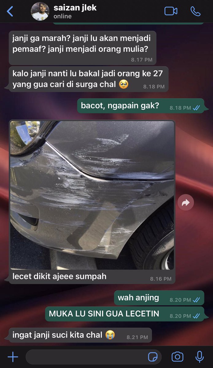 haigladys's tweet photo. serba serbi saizan bikin chalvin darah tinggi

#charlos one tweet au. https://t.co/ya9pEC1jRM