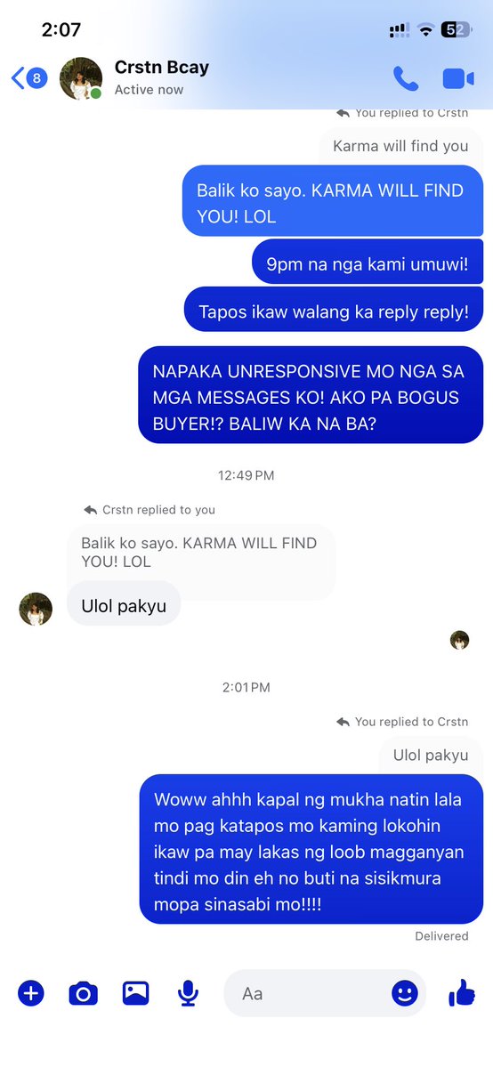 kmvrly26's tweet photo. NGAYON LANG SIYA NAGREPLY TAPOS SIYA PA MAY GANANG MAGMURA SAKIN NGAYON! KARMAHIN SANA KAYO NG TRENTAAA! SANA NGA NAKOKONSENSYA KA PA!

Si Lord na bahala sayo! https://t.co/ZZWswY7Hd9