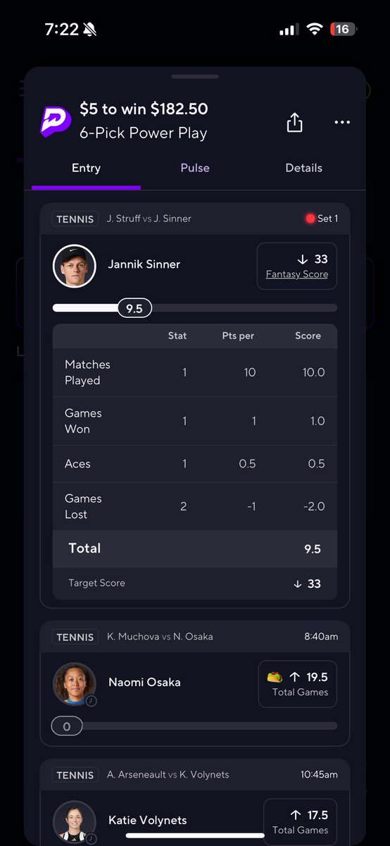 Sheriff__K's tweet photo. @2manPick here dumbass, you see the difference? For TENNIS, there is a nice fantasy tab that shows you exactly how they come to that score. Why is it not there for soccer and buddy is under by .05? Youre right, its not 1000% legit!!! House has ZERO advantage. Haha you lose 2 mans https://t.co/SeSbb22J78