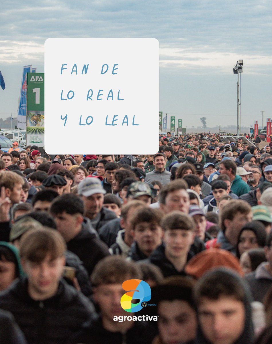 AgroActiva's tweet photo. FAN DE LO REAL. FAN DE LO LEAL❤️
No hay filtro que lo invente ni pantalla que lo reemplace.
282.000 personas de verdad caminando la misma tierra.
Hay cosas que no se fabrican: se viven.
Eso es Agroactiva. La más real de todas.
Una muestra de lo que somos. https://t.co/BpmZGD2Vu6