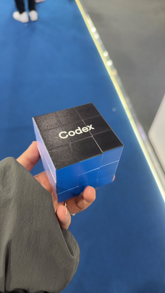 natrium11321's tweet photo. OpenAIのブースでCodexのルービックキューブもらったからこれで私もAI人材 https://t.co/LmvcQ4hGi2
