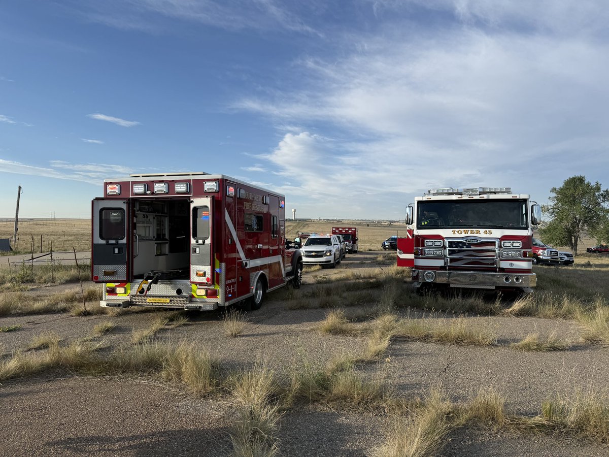 SouthMetroPIO's tweet photo. Update: The individual has been rescued and is being transported non-emergent to a local hospital for further evaluation by paramedics from Sable Altura Fire. All SMFR units are returning to service. Thank you to @ArapahoeSO for your assistance on scene. https://t.co/T9V5eZvwfH