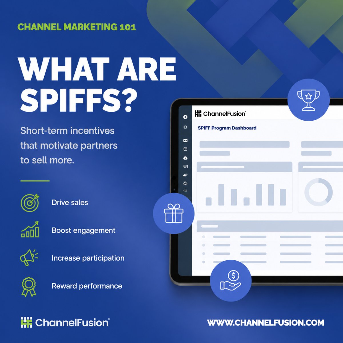 Channel_Fusion's tweet photo. SPIFFs reward immediate action.
Simple claims, transparent tracking, and fast payouts keep partners engaged and incentive programs effective.
https://t.co/ErXzbtCajD
#SalesIncentives #ChannelMarketing #ChannelFusion https://t.co/SPIDscap0y