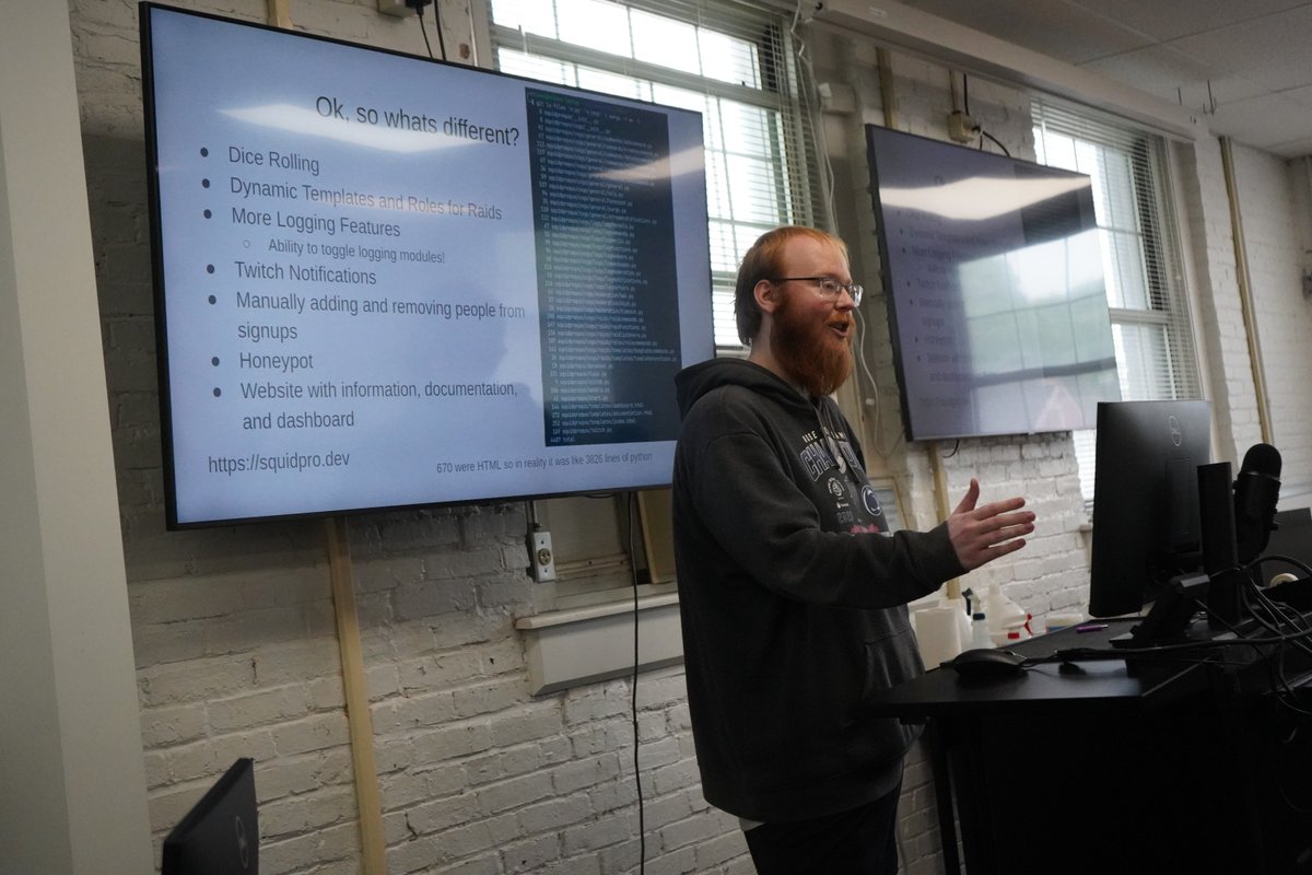 ThaddeusStevens's tweet photo. Our Computer & Network Systems Administration second-year students recently showcased their capstone projects, investing at least 100 hours to bring their ideas to life. The capstones gave students the opportunity to put their #TSCT learning into practice. https://t.co/CWJpbnak6P
