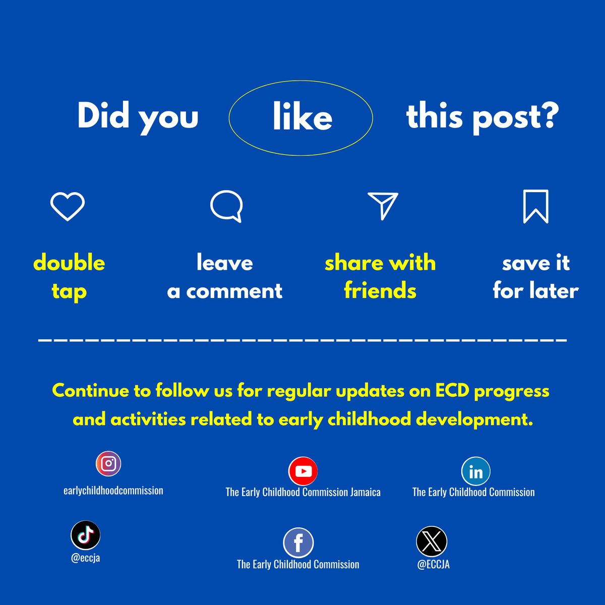 ECCJA's tweet photo. A trusted adult can make all the difference in a child's life. Let's be that safe person. β€οΈ
#12StandardsMatter #ChildrenMatter #EarlyYearsMatter https://t.co/5tHmkUjRmH