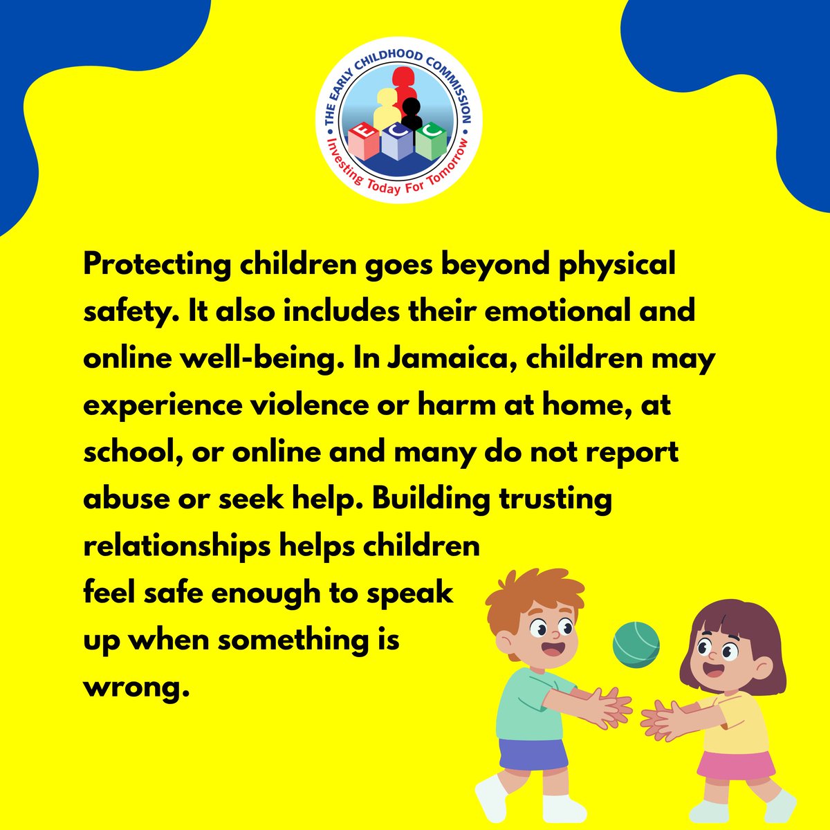 ECCJA's tweet photo. A trusted adult can make all the difference in a child's life. Let's be that safe person. β€οΈ
#12StandardsMatter #ChildrenMatter #EarlyYearsMatter https://t.co/5tHmkUjRmH