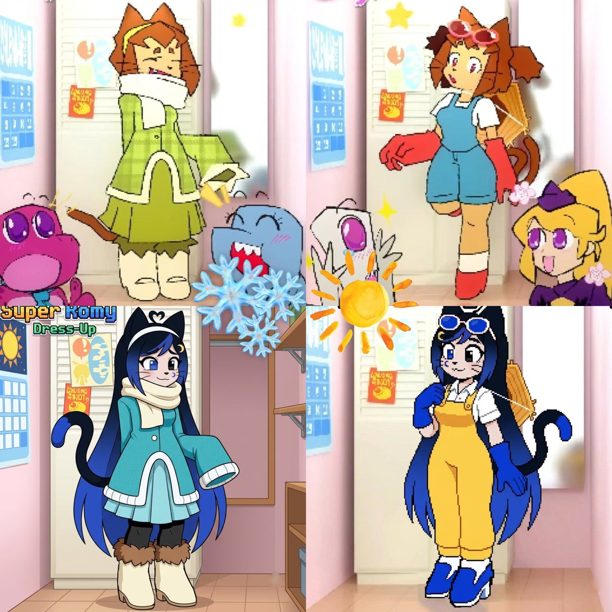 RomyXUniverse's tweet photo. More outfits, and logo. Why not?
.
.
.
.
#Gameoverse #Gameoverseoc https://t.co/rf1JYaTJKX