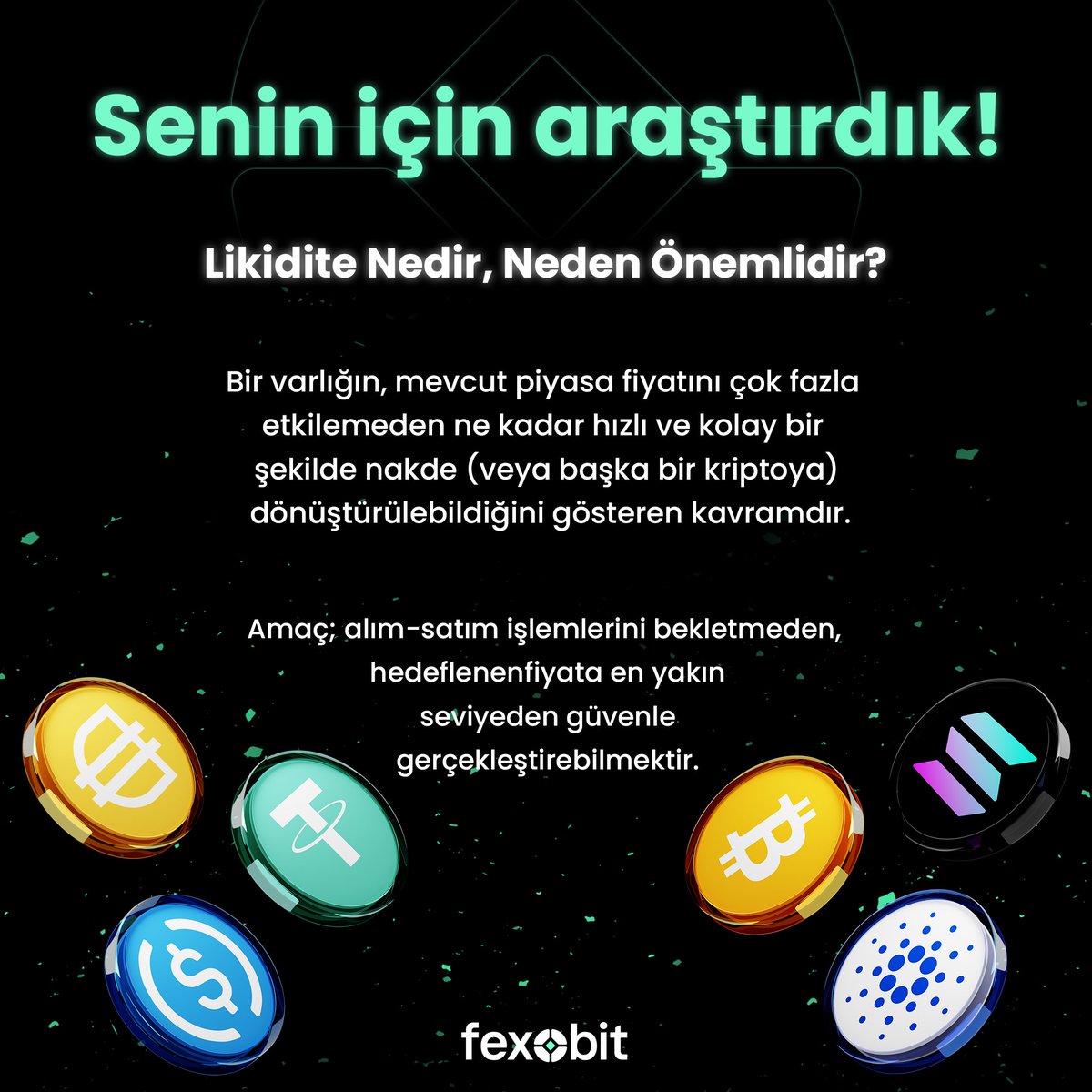 fexobit's tweet photo. “Senin İçin Araştırdık!” serimizde bu hafta “Kripto piyasasında 'Likidite Nedir, Neden Önemlidir?” sorusuna açıklık getiriyoruz! 💡 Serinin devamı için takipte kal! 📷 #Fexobit #SeninİçinAraştırdık #KriptoBilgi #Kripto https://t.co/dVPD8jQ3wv