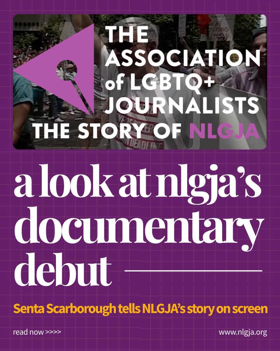 nlgja's tweet photo. "We're here, we're queer, and we're on deadline." For the first time, NLGJA's story is being told on film. Meet Senta Scarborough, the lifetime member behind the upcoming NLGJA documentary, at the link in our bio ⬆️ https://t.co/ZgYkNLUrTp