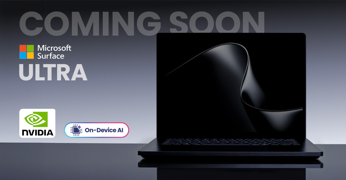 HardSoft_'s tweet photo. The future of work is almost here‼️

Meet Surface Ultra — built for performance, powered by on-device AI.

⚡ Faster workflows
🧠 Smarter computing
💼 Built for business
👉 Explore now

#SurfaceUltra #AI #BusinessTech #ModernWork https://t.co/FNw7EOZnxH