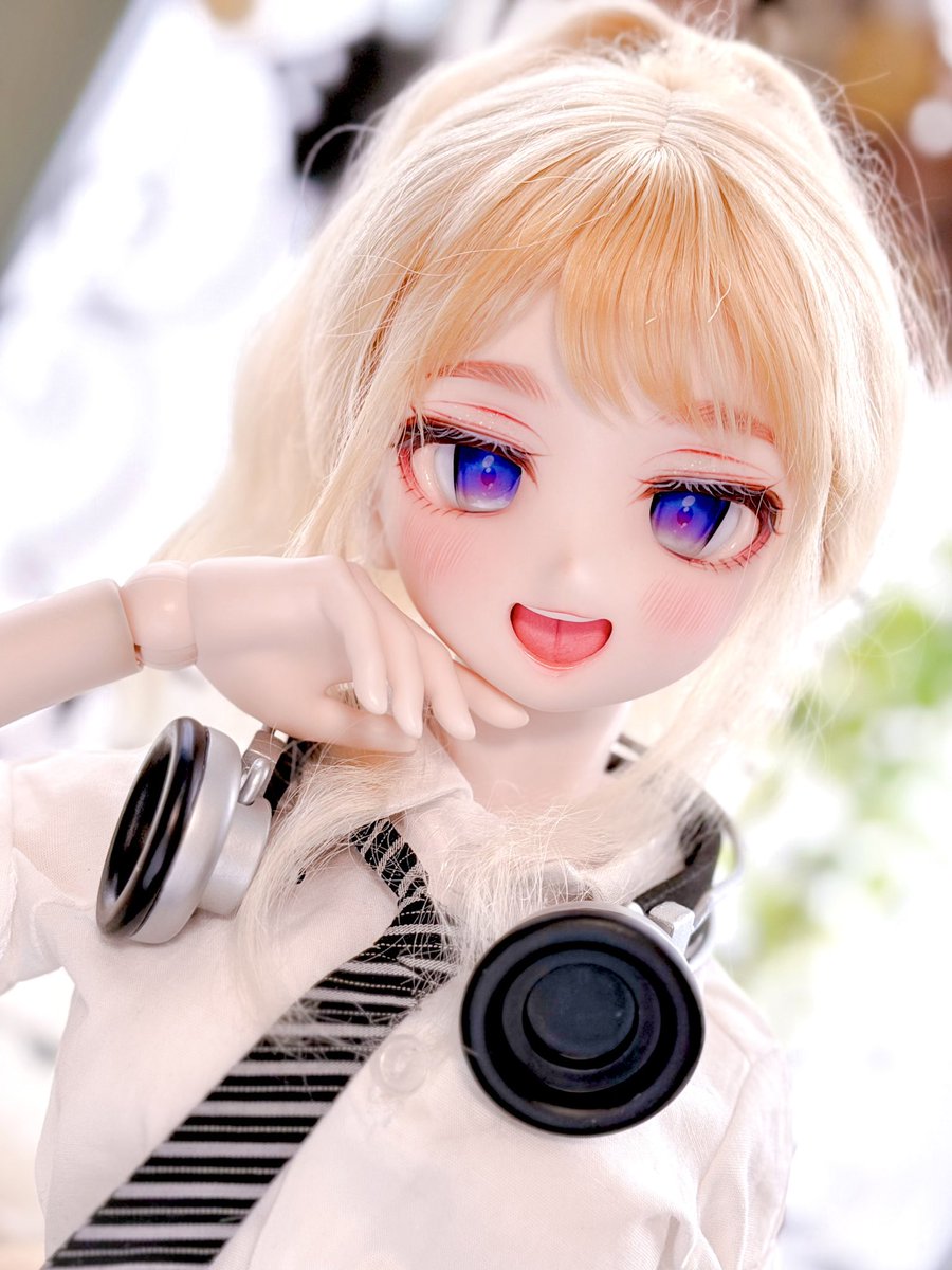 カスタムヘッド③ ・DDH-06 セミホワイト肌 ・ソフビ盛り・開口