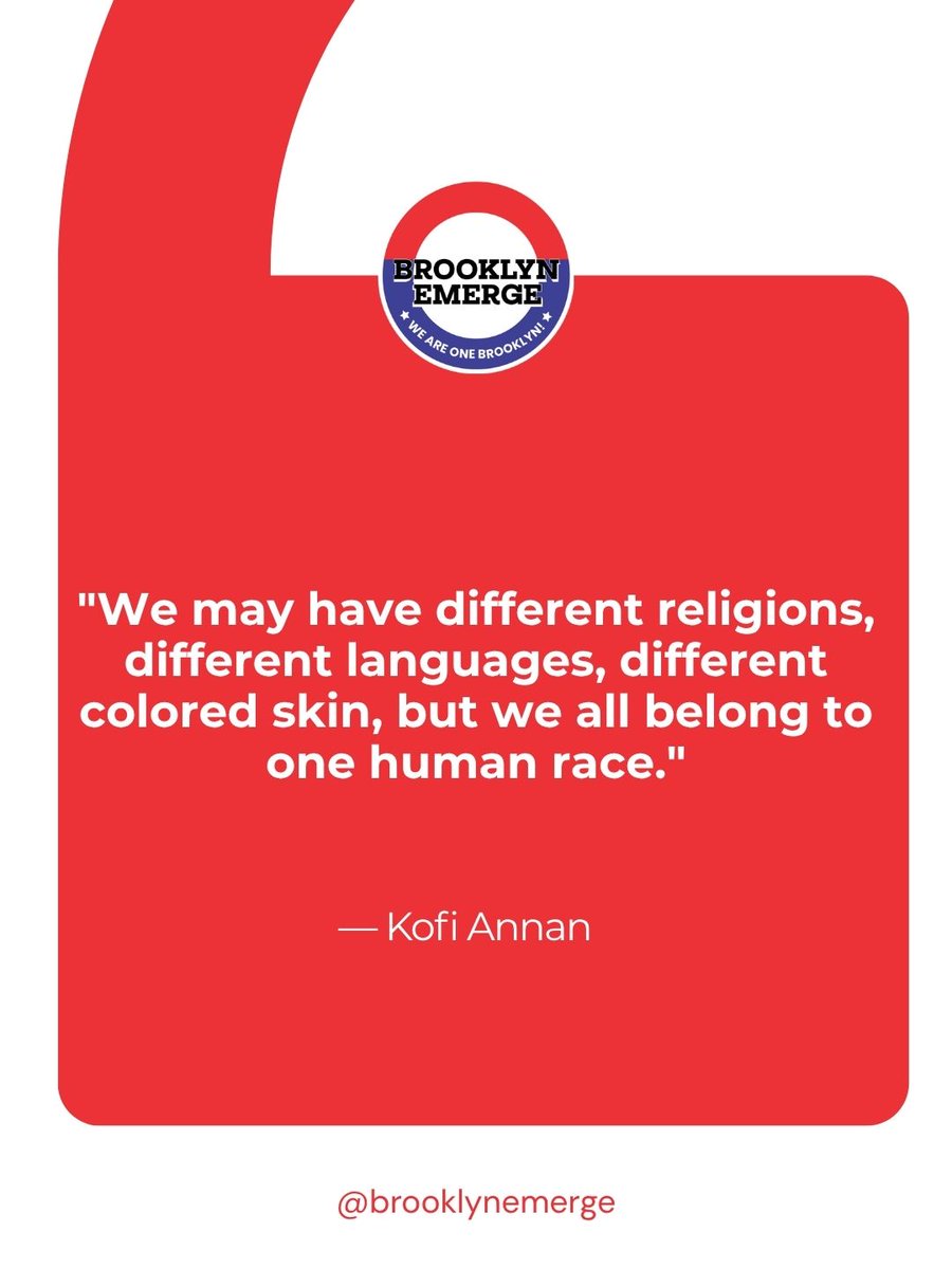 EmergeBrooklyn's tweet photo. Different backgrounds, one community. 🤝✨

As Kofi Annan said, "We all belong to one human race." At Brooklyn Emerge, unity in diversity is our core. We are proud to stand as One Brooklyn!

#BrooklynEmerge #OneBrooklyn #HumanRace #UnityInDiversity #BrooklynNonprofit https://t.co/v3CrBz4A7t