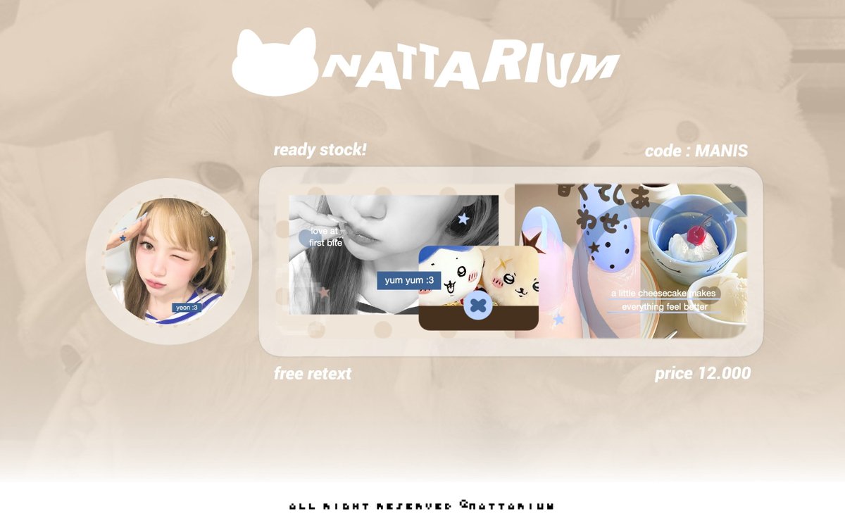 imnattarium's tweet photo. bantu repost teman timun, timakasyi <3

aku punya layout rs ahyeon, juun, yeon &amp;&amp; jiwoo terbaru! harga tertera di pic— yang mau take bisa dm / tele aku segera! cawww jajank dan habiskan 🐈🏵🌻🍍💛 #bealanja 
️️️️ ️️️️ ️️️️ ️️️️ ️️️️ ️️️️ ️️️️ ️️️ https://t.co/gOoLXyIAID