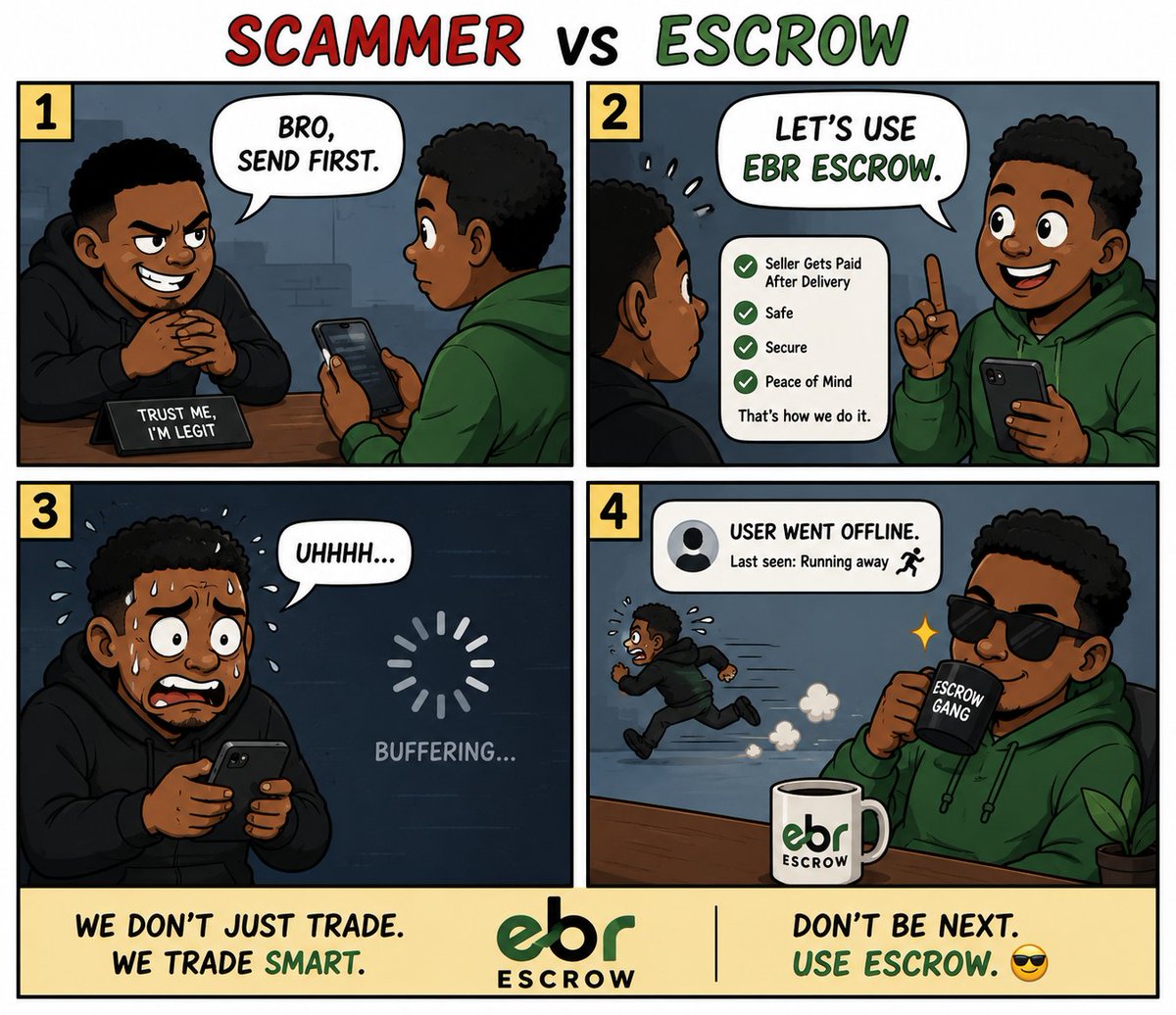 Hexainweb3's tweet photo. Some conversations end with "Trade Completed."
Others end with "User went offline." 😂
Choose wisely.

#EBRMemes @ebrexchange https://t.co/KZ2RaiM0LS