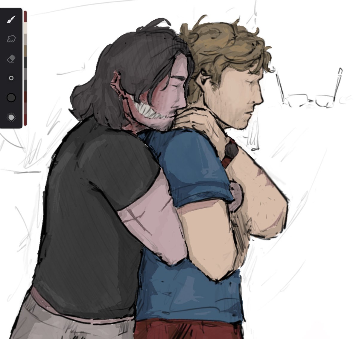 artiris_sely's tweet photo. What people usually write under some doodles posts? I donno …  just look at the bois sleeping i guess 
[don’t look at the glasses] 
#bloodmary https://t.co/n1FhfqUv42