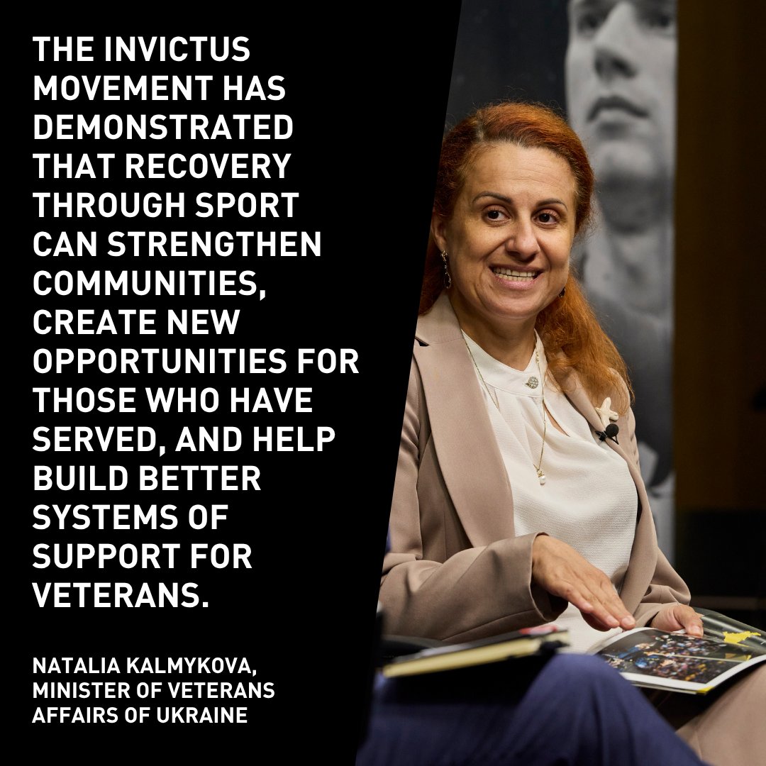 WeAreInvictus's tweet photo. At the IGF Conversation: From Policy to Practice, leaders from the UK, Canada and Ukraine shared their perspectives on strengthening support for wounded, injured and sick service personnel and veterans through collaboration, recovery and shared learning.

The discussion demonstrated how the Invictus Games Foundation is helping to catalyse meaningful change by bringing together governments, practitioners and the wider Invictus Community to share ideas, challenge thinking and turn proven approaches into lasting support for veterans and their families around the world.
