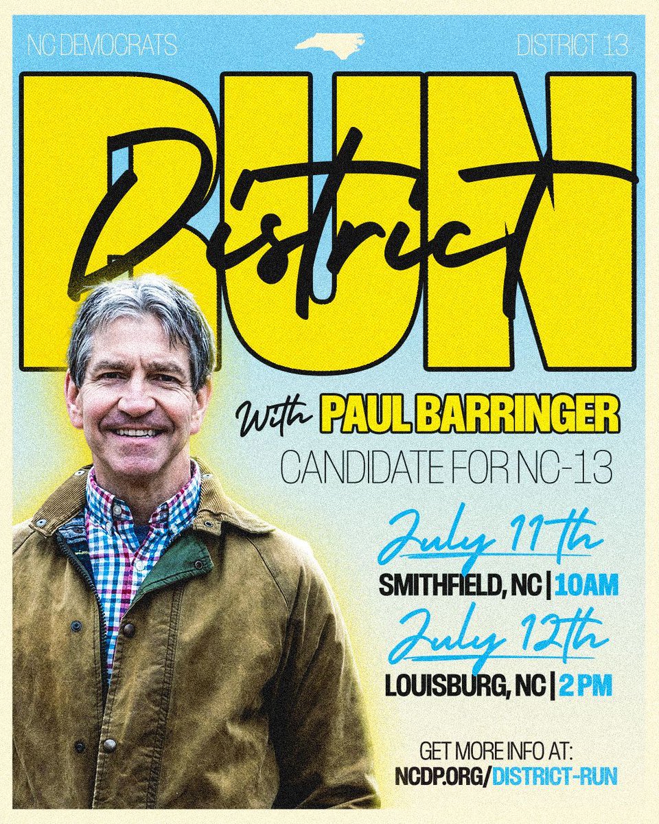 ClevelandDems's tweet photo. NC-13, this ones for you!! Join Chair Anderson Clayton and Paul Barringer at the next stop of the District Run. Grab a friend, get signed up, and let’s fill the room! https://t.co/FzknUigbMQ https://t.co/oeojv2yJjM