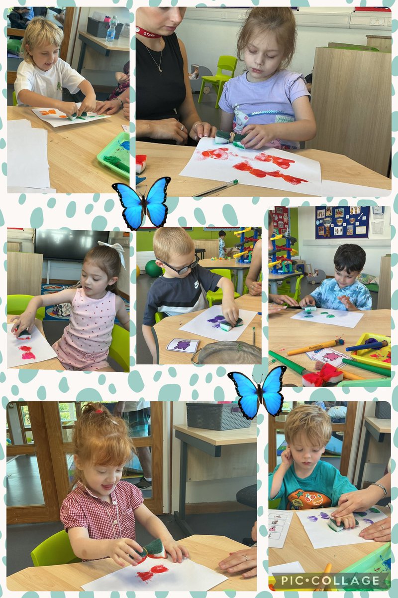 YsgolHenFelin's tweet photo. #YHFCLASS3 created their final butterfly artwork using sponges while developing their choice-making skills. We then built on our DCF skills using Purple Mash to design ladybirds before our sensory afternoon. #TEYC🦋🐞 https://t.co/wKoYlQ9t8U