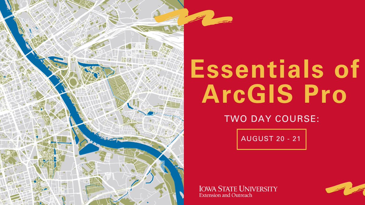 ISUExtInsights's tweet photo. 🗺️ Ready to build your GIS skills?
Join us for the Introduction to ArcGIS Pro Workshop on August 20–21 in Ames!
Explore this workshop and all of our 2026 GIS course offerings here:
🔗https://t.co/ajnC1cyzAf
#StrongIowa #Data #GIS #geospatial https://t.co/oVbXCrnMDo