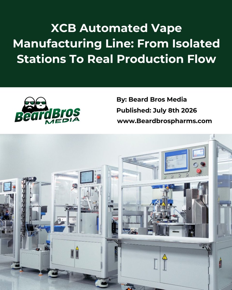 BeardBrosPharms's tweet photo. Cannabis vape production has a dirty little secret: the margin often gets stolen between stations.

More handoffs. More defects. More downtime. More “we’ll fix it later.”
Xylem’s XCB is about turning that chaos into real production flow.

What bottleneck is cannabis still pretending is normal?

https://t.co/CngtsrvPls