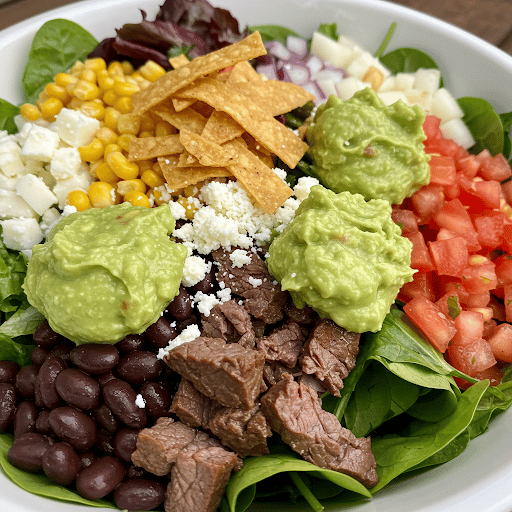 HabaneroChi's tweet photo. Fresh, colorful, and full of flavor—Steak Salad at Habanero Baja Grill brings together crisp greens, black beans, corn, jicama, juicy tomatoes, tortilla strips, guacamole, queso fresco, zesty onions, homemade dressing, and tender grilled steak. 🥗✨ https://t.co/PZbRANZLFN