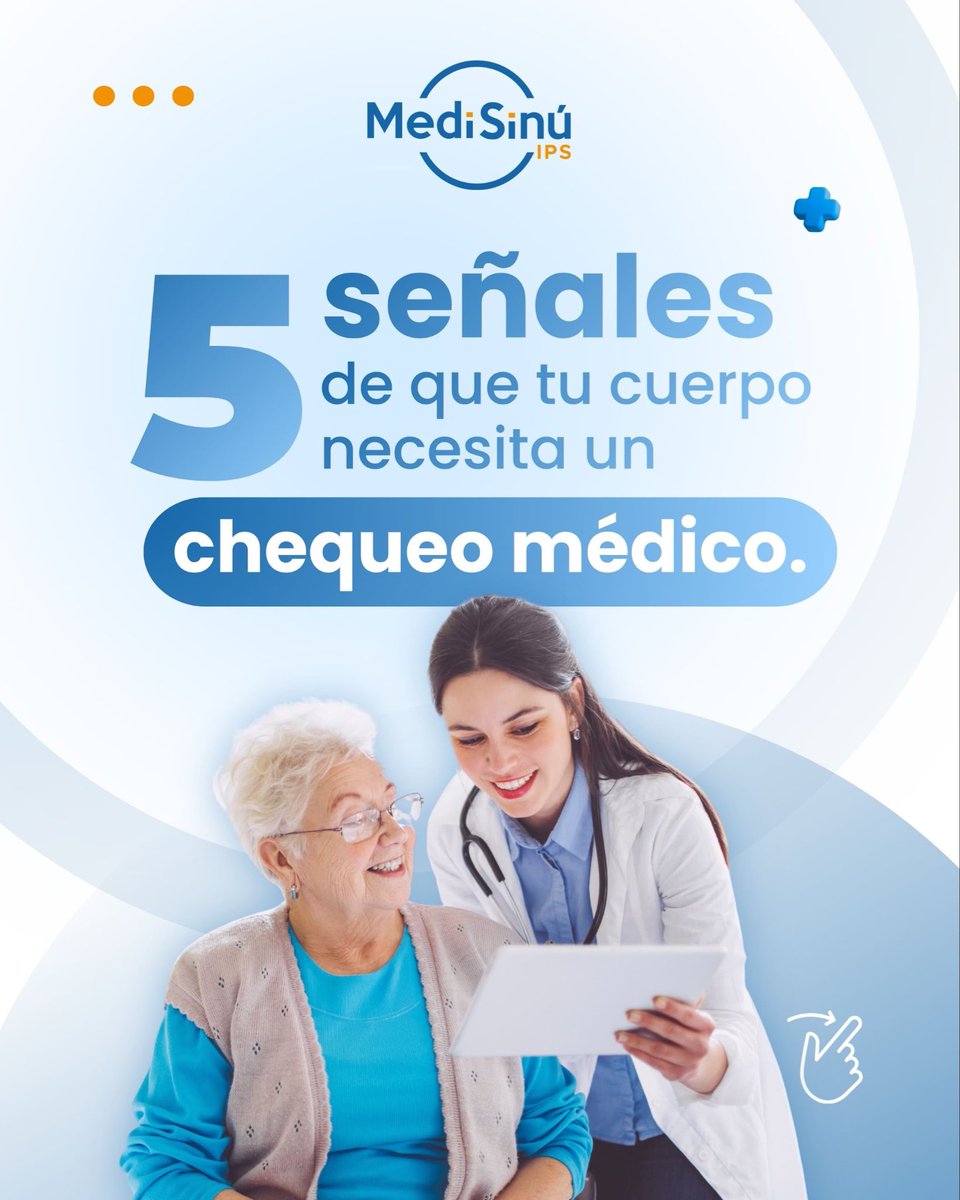 Medisinuips's tweet photo. ¿Y si hoy escuchas las señales que tu cuerpo lleva tiempo enviándote? 👀💙

No normalices el cansancio, el dolor o pequeños cambios. La prevención siempre será la mejor decisión. 

⤵️Conoce 5 señales que no deberías pasar por alto. 👉 https://t.co/l0s4wl1mHQ