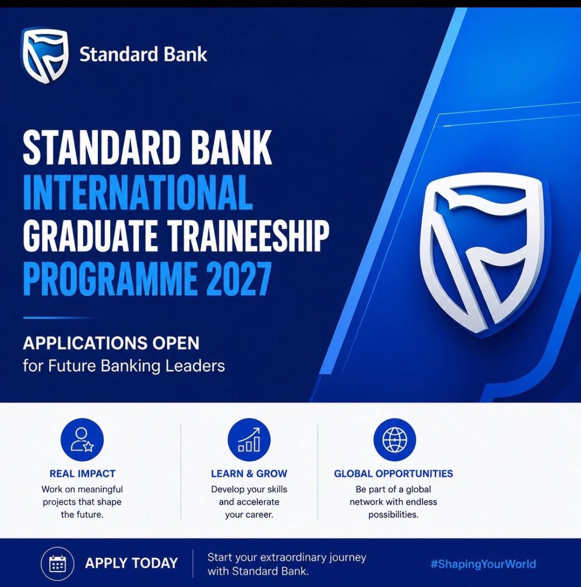 iamkadirii's tweet photo. STANDARD BANK IS RECRUITING 

LINK 👇

https://t.co/IWxDbBR3KH https://t.co/2GjlClR0Fr