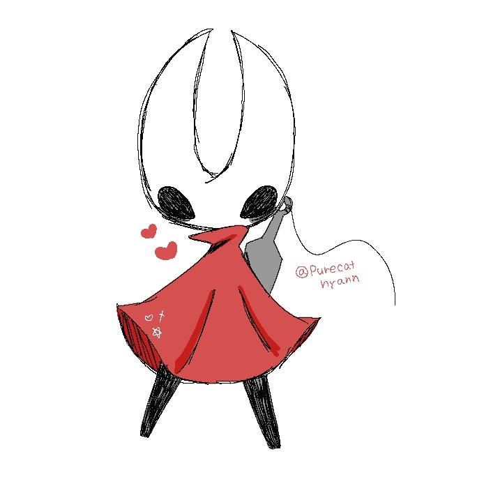 Purecatnyann's tweet photo. DLC発売発表まで描く！   
14日目         
#Silksongfanart https://t.co/iB2SIZWybH